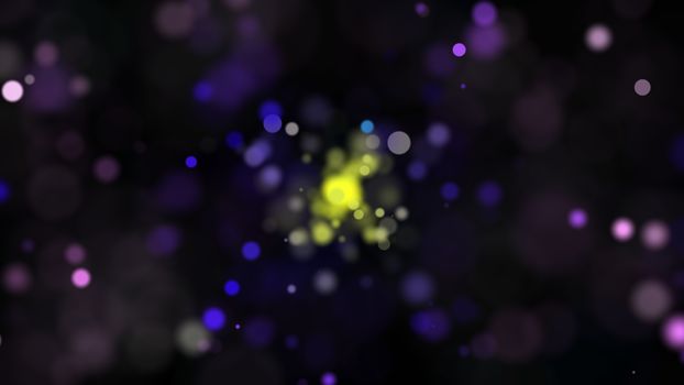 Abstract background with bokeh. Digital illustration. 3d rendered