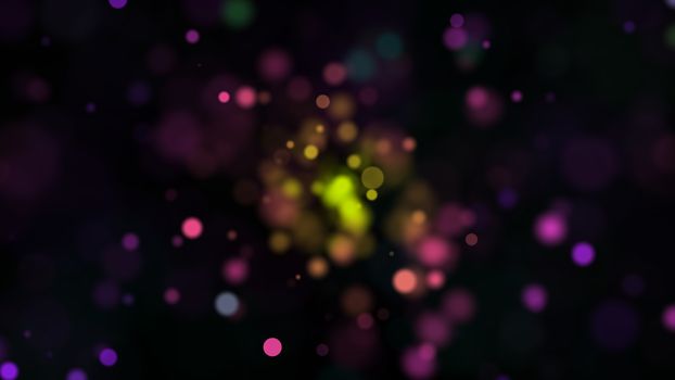 Abstract background with bokeh. Digital illustration. 3d rendered