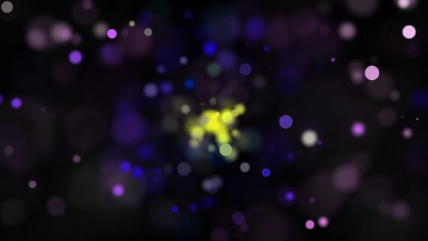 Abstract background with bokeh. Digital illustration. 3d rendered