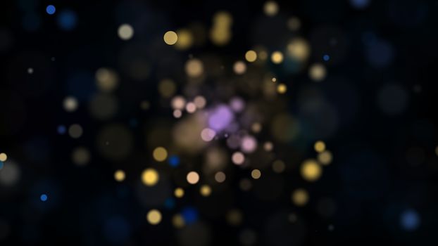 Abstract background with bokeh. Digital illustration. 3d rendered
