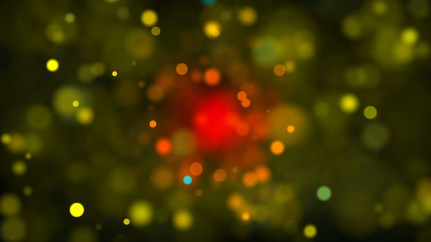 Abstract background with bokeh. Digital illustration. 3d rendered