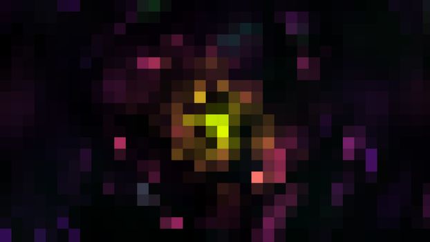 Abstract mosaic background. Digital illustration. 3D rendered