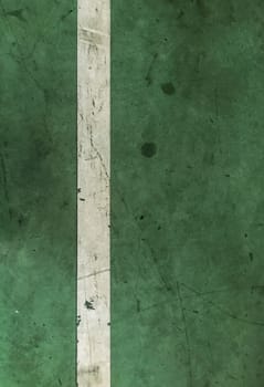green floor and white line at my office.