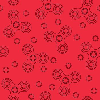 Spinner pattern - background with toy for stress relief and improvement of attention span. Hand fidger spinners bg.