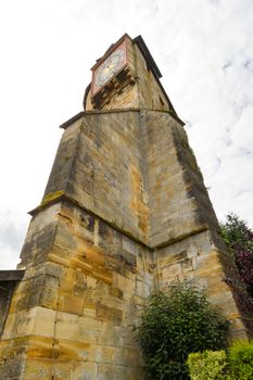 View of the clock tower in the town of Bar le Duc in Meuse Française