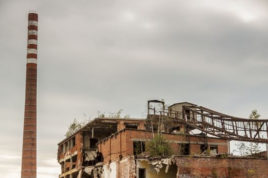 Ruins of Paper Mill in Kalety, Silesia, Poland.