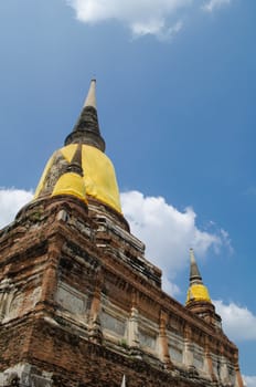 Wat Yai Chai Mongkol obviously is one of the major temples in the Ayutthaya area . and features a large Stupa, built after King Naresuan's Victory