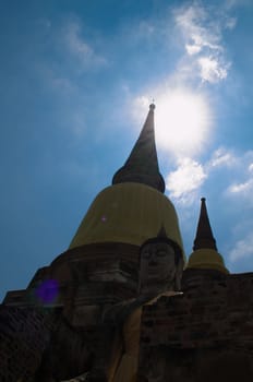 Wat Yai Chai Mongkol obviously is one of the major temples in the Ayutthaya area . and features a large Stupa, built after King Naresuan's Victory