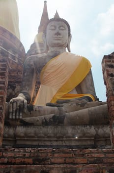 Wat Yai Chai Mongkol obviously is one of the major temples in the Ayutthaya area . and features a large Stupa, built after King Naresuan's Victory