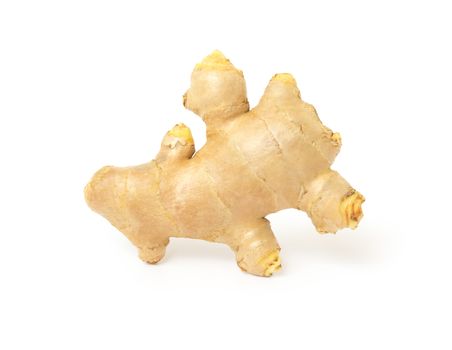 Fresh ginger isolated on white background with clipping path
