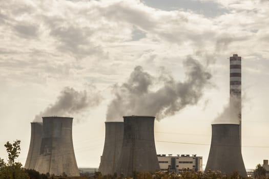 Thermal power station on coal - Poland.