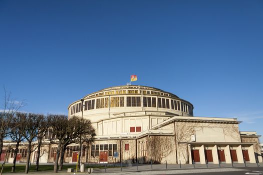 Hala Stulecia (Centennial Hall) also known as Hala Ludowa (People's Hall) in Wroclaw, Poland, UNESCO World Heritage Site