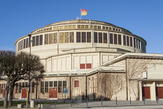 Hala Stulecia (Centennial Hall) also known as Hala Ludowa (People's Hall) in Wroclaw, Poland, UNESCO World Heritage Site