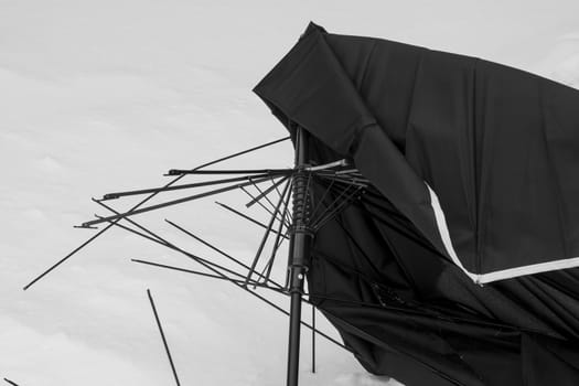 Broken umbrella.