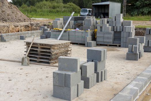 Family house under construction.