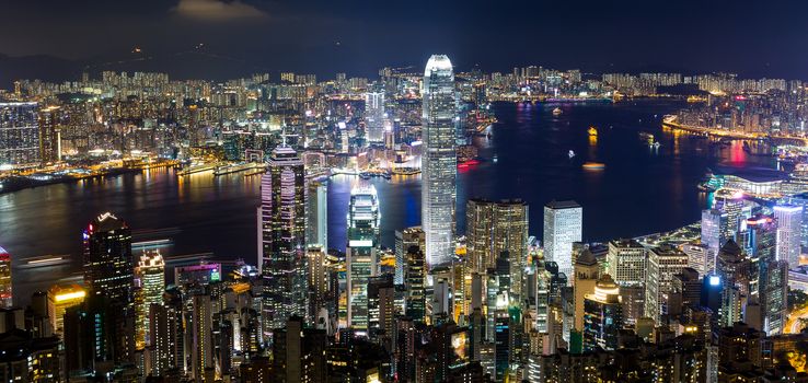 Hong Kong skyline at night