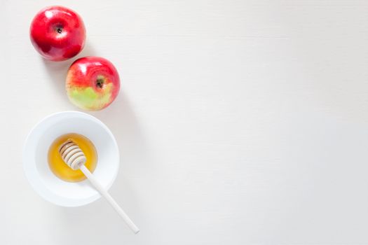 Apples, pomegranate and honey for Rosh Hashanah.