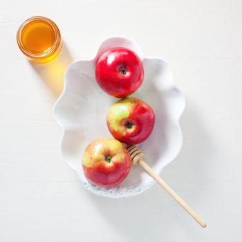 Apples, pomegranate and honey for Rosh Hashanah.