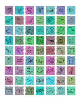 Food site icons for animals and food