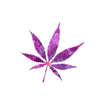 colored marijuana leaf psychedelic