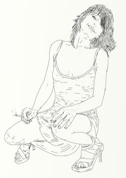 Relaxed Smoker Woman