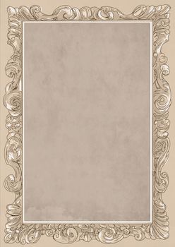 Baroque frame or vintage, nuanced with effects cream