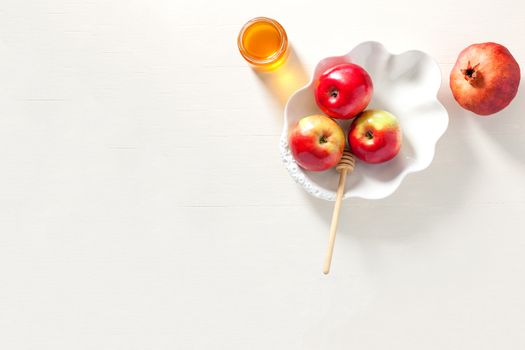 Apples, pomegranate and honey for Rosh Hashanah.