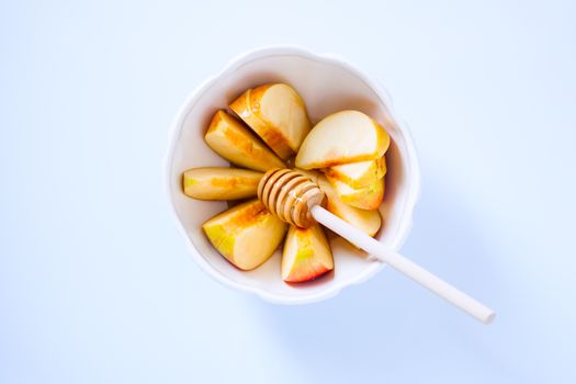 Apples, pomegranate and honey for Rosh Hashanah.