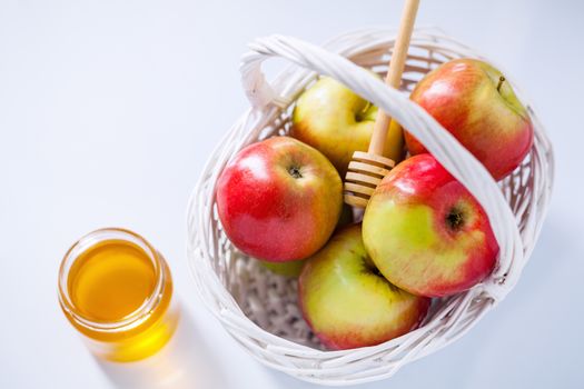 Apples, pomegranate and honey for Rosh Hashanah.