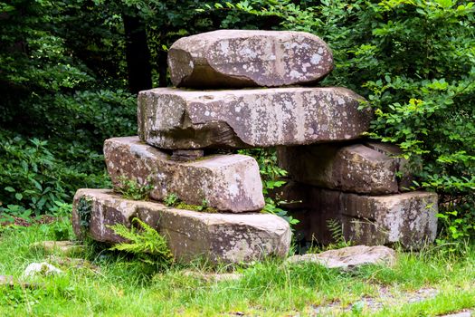 Stone pile from the Stone Age. Arrangement of stones similar to a gorge.