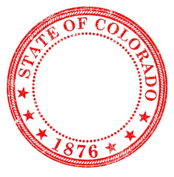 State state of Colorado rubber stamp over a white background