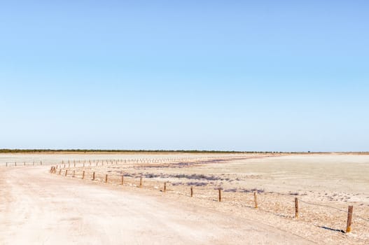 The view from the viewpoint on the Etosha Pan in Northern Namibia