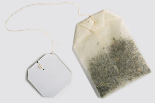 tea bag isolated top view