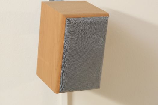 wooden speaker on the wall