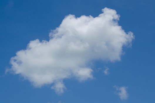 blue sky have cloud in winter season ,thai land ,have feeling happy