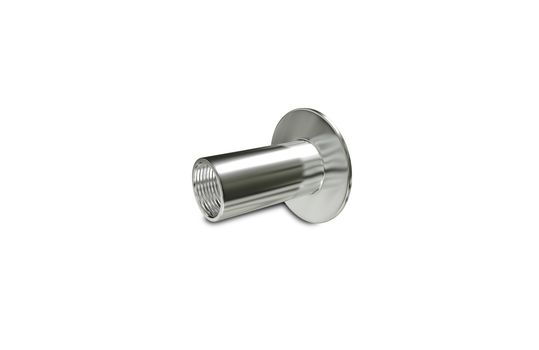 3d illustration Metallic Chrome Plated Industrial Part