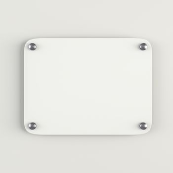 Plastic white empty plate mockup on white background. 3D Illustration