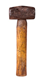 Isolated Grungy Hammer Or Mallet Or Sledgehammer On A White Background
