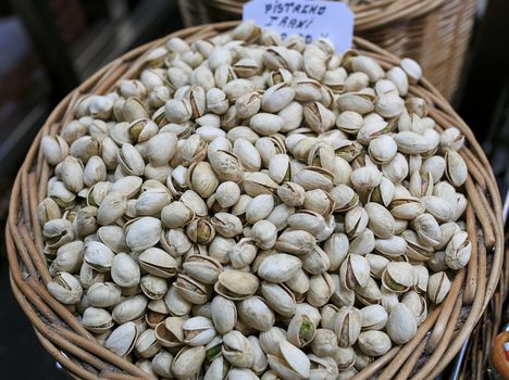 Pistaches in a market of Barcelona