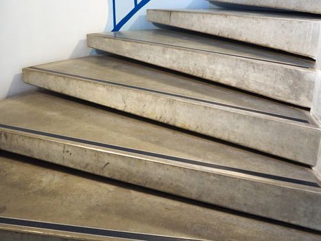 Modern classical minimalism style stairs made from concrete in forms   