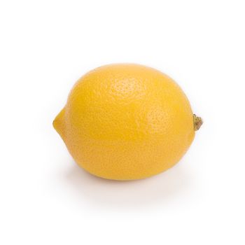 whole lemon isolated on white background, yellow lemon