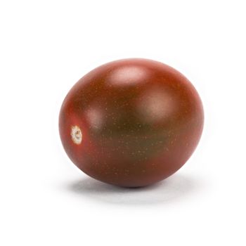Multicolored cherry tomato isolated on white background.