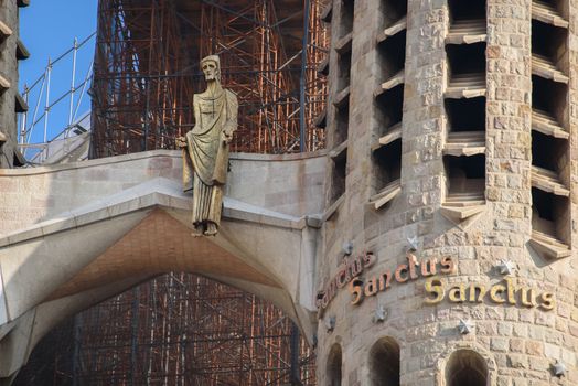 Sagrada Familia famous church designed by Gaudi in Barcelona, Catalonia