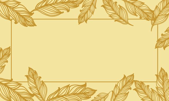 Cute background with feathers. card design with border in bohemian style. Ethnic border.