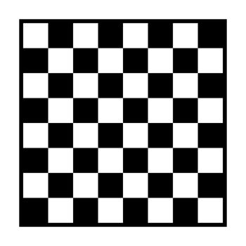 Empty chessboard isolated. Board for chess or checkers game. Strategy game concept illustration. Checkerboard background.