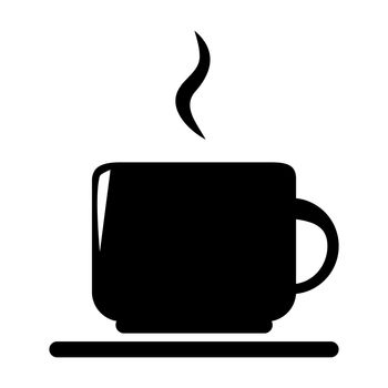  silhouette of coffee and tea cup.