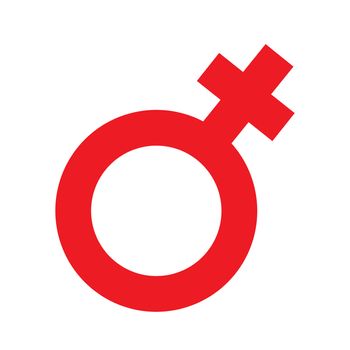 Gendericon symbol. Female girl woman icon. Venus symbol.