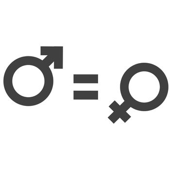 Gender inequality and equality icon symbol. Male Female girl boy woman man icon. Mars and venus symbol.