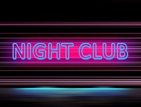 colored lighting sign of night club