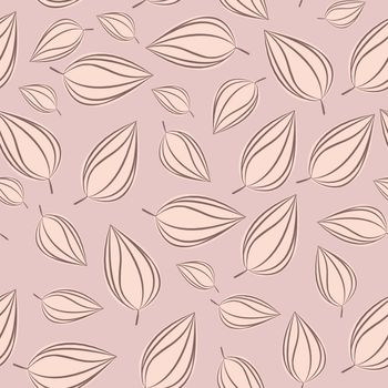 Seamless pattern background with autumn leaves. illustration.